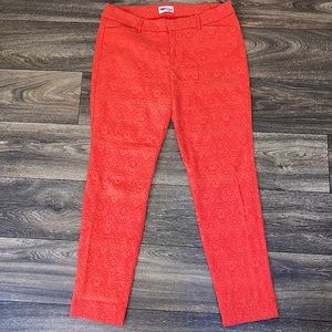 Orange jacquard pixie pants by Old Navy, sz 8